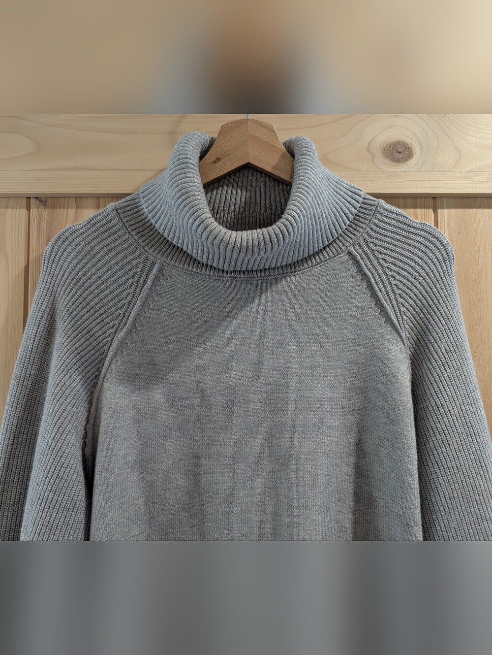 Pink Martini Light Grey Super Soft Turtleneck Sweater - Picture 3 of 6